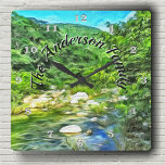 Vallarta Zuid-0366 Vierkante Klok<br><div class="desc">Schilderij "Vallarta River South 0366" Collectie Pas uw wandklok aan om een functioneel familiewanddecoratiestuk te creëer om perfect bij uw huisinrichting te passen, of geef het als een persoonlijk geschenk. Personaliseer op de productpagina of klik op de knop "Aanpassen" voor meer ontwerpopties. Ontworpen gemaakt op basis van mijn schilderij "Vallarta...</div>