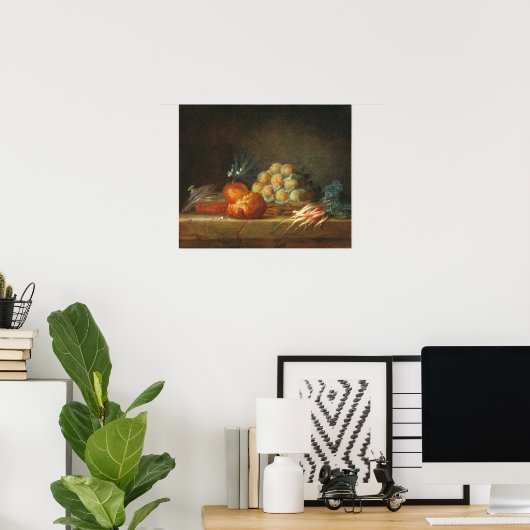 Vallayer-coster — still life with Brioche Fruit Poster (Thuiskantoor)