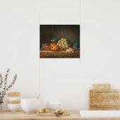 Vallayer-Coster - Stilleven met briochefruit Poster (Keuken)
