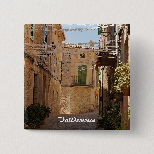 Valldemossa knoop vierkante button 5,1 cm (Voorkant)