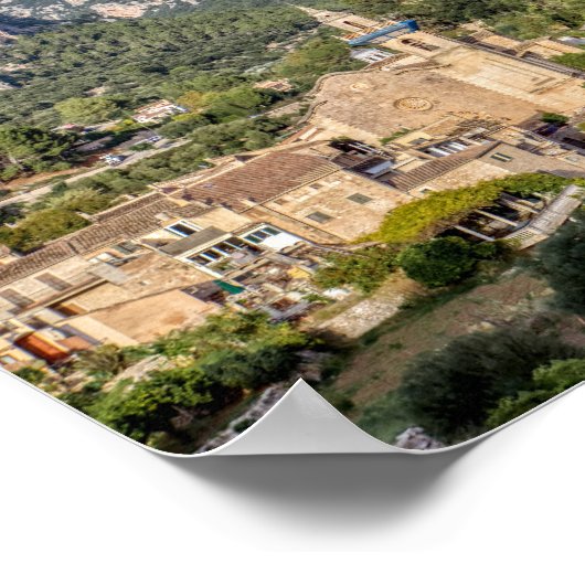 Valldemossa oude dorp - Mallorca, Spanje Poster (Hoek)