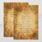 Valle bladeren bruiloft Uitnodiging (Voorkant / Achterkant)