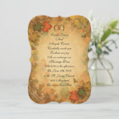 Valle bladeren bruiloft Uitnodiging (Staand voorkant)