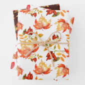 Valle bladeren en bessen Thanksgiving feestdag Inpakpapier Vel (In situ)