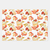 Valle bladeren en bessen Thanksgiving feestdag Inpakpapier Vel (Voorkant)