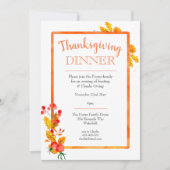 Valle bladeren en bessen Thanksgiving Kaart (Voorkant)