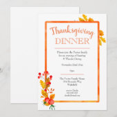 Valle bladeren en bessen Thanksgiving Kaart (Voorkant / Achterkant)