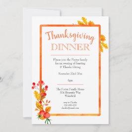 Valle bladeren en bessen Thanksgiving Kaart