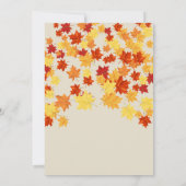 Valle bladeren en de Boom Bridal Shower nodigt uit Kaart (Achterkant)