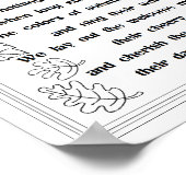 Valle bladeren en gedicht Poster (Hoek)