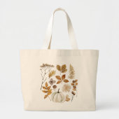 Valle bladeren en pompoen grote tote bag (Voorkant)