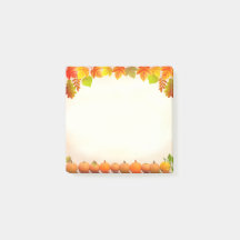 Valle bladeren en pompoenen op scrollen