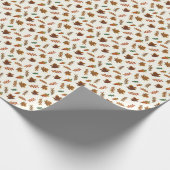 Valle bladeren, herfstafdrukken cadeaupapier (Hoek)