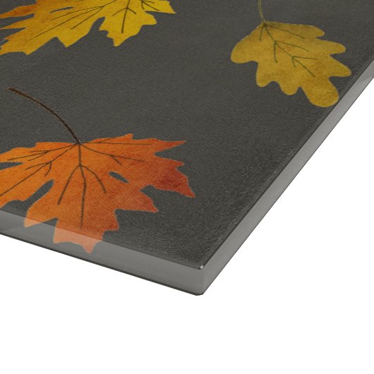 Valle bladeren op grijs snijplank (Hoek)