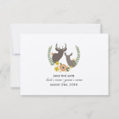 Valle bruiloft Floral Deer redt de datum Save The Date (Voorkant)