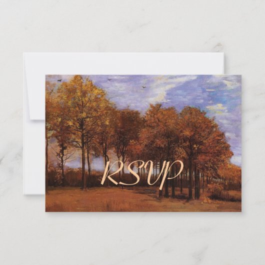 Valle bruiloft RSVP-uitnodigingen. Autumn Landscha Kaart (Achterkant)