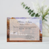 Valle bruiloft RSVP-uitnodigingen. Autumn Landscha RSVP Kaartje (Staand voorkant)