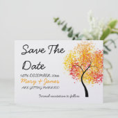 Valle bruiloft Zwirly Boom "Save the Date" Save The Date (Staand voorkant)