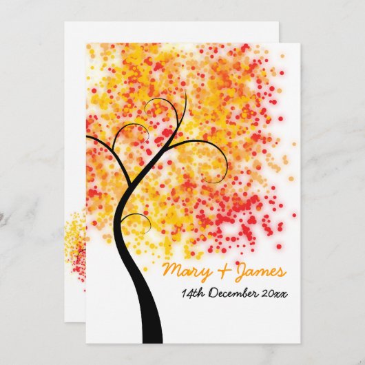 Valle bruiloft Zwirly Boom "Save the Date" Save The Date (Voorkant / Achterkant)