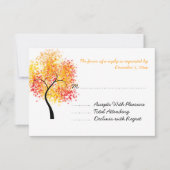 Valle bruiloft Zwirly Tree Wedding RSVP (Voorkant)