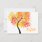 Valle bruiloft Zwirly Tree Wedding RSVP (Achterkant)