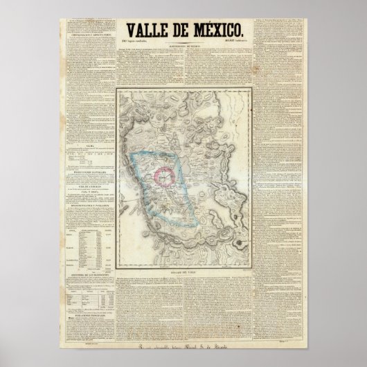 Valle de Mexico, Mexico Poster (Voorkant)