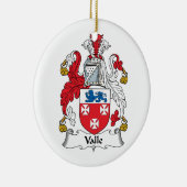 Valle Family Crest Keramisch Ornament (Rechts)