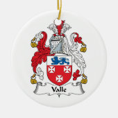 Valle Family Crest Keramisch Ornament (Voorkant)