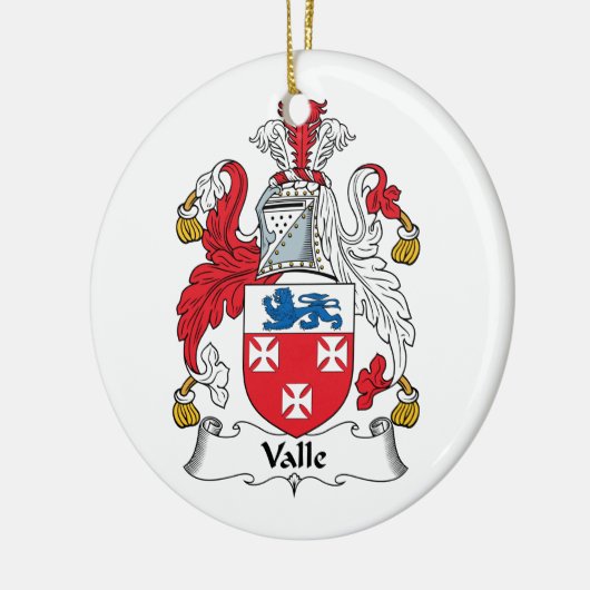Valle Family Crest Keramisch Ornament (Links)