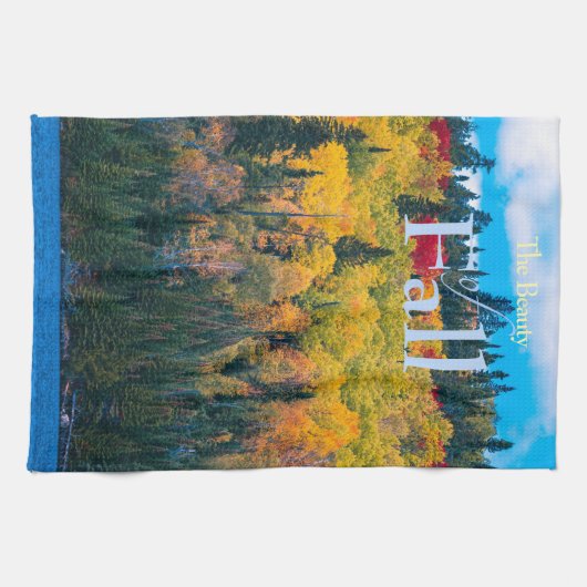 Valle kleuren De schoonheid van de Herfst Theedoek (Horizontaal)