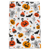 Valle kleuren Halloween-symbolen patroon Medium Cadeauzakje (Voorkant)