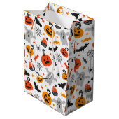 Valle kleuren Halloween-symbolen patroon Medium Cadeauzakje (Achterkant Gekanteld)
