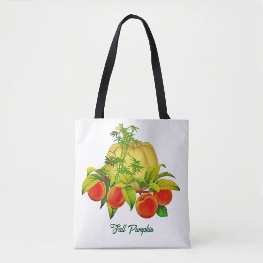 Valle kleuren Pumpkin Red Apple Trendy Shopping Ta Tote Bag (Voorkant)