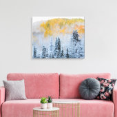 Valle kleuren van espennen en vers sneeuwbalpas canvas afdruk (Insitu (Woonkamer))