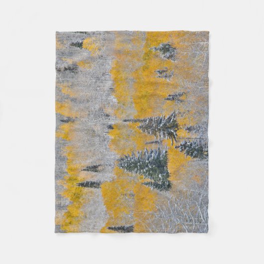 Valle kleuren van espennen en vers sneeuwbalpas fleece deken (Voorkant)