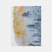 Valle kleuren van espennen en vers sneeuwbalpas fleece deken (Voorkant)