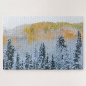 Valle kleuren van espennen en vers sneeuwbalpas legpuzzel (Horizontaal)