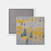 Valle kleuren van espennen en vers sneeuwbalpas magneet (Voorkant / Achterkant)