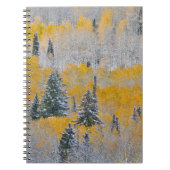 Valle kleuren van espennen en vers sneeuwbalpas notitieboek (Voorkant)