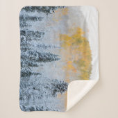 Valle kleuren van espennen en vers sneeuwbalpas sherpa deken (Voorkant)