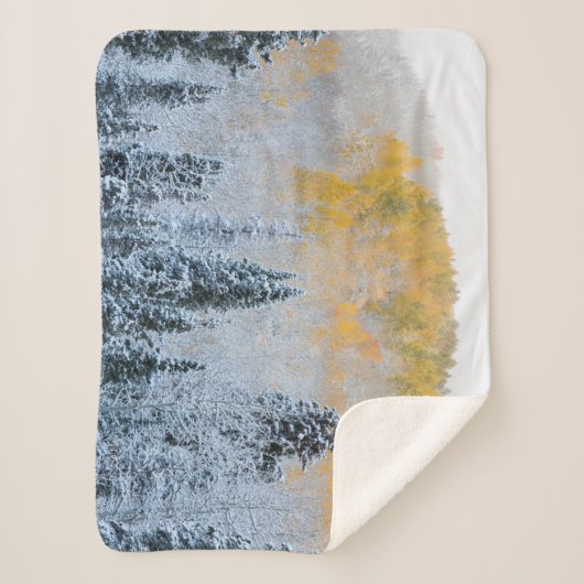 Valle kleuren van espennen en vers sneeuwbalpas sherpa deken (Voorkant)