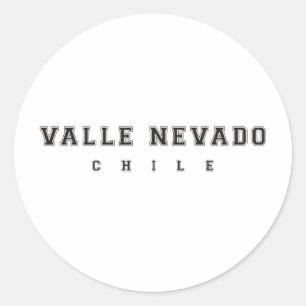 Valle Nevado Chili Ronde Sticker