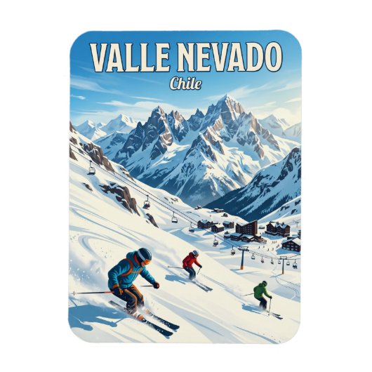 Valle Nevado Ski Resort Chili Magneet (Verticaal)
