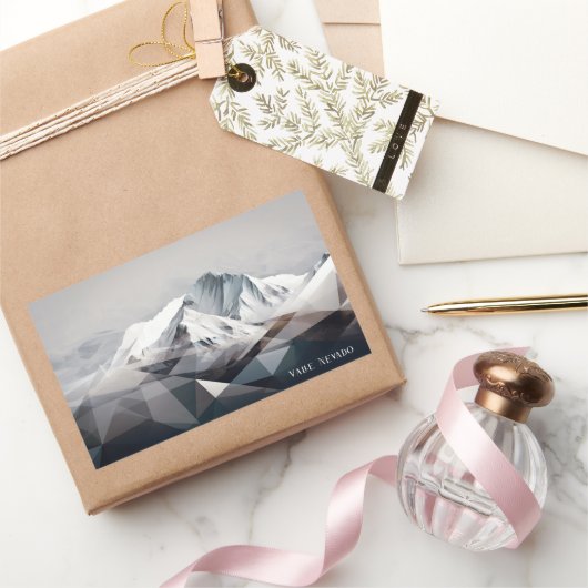 Valle Nevado Winter Rechthoekige Sticker (Geschenken)