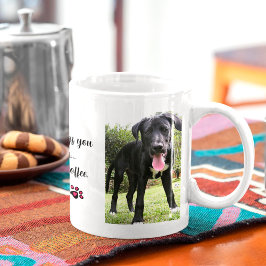 Valle niet met mijn hond en koffie aan Persoonlijk Koffiemok