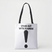 Valle uit met doel Vet uitroepteken Tote Bag (Voorkant)