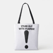 Valle uit met doel Vet uitroepteken Tote Bag (Achterkant)