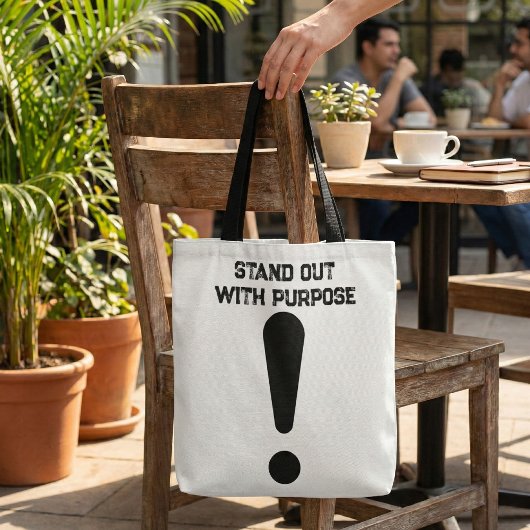 Valle uit met doel Vet uitroepteken Tote Bag