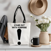 Valle uit met doel Vet uitroepteken Tote Bag