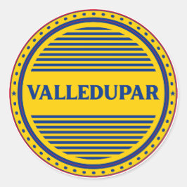 Valledupar Stadstrots Embleem – Colombiaanse ident Ronde Sticker